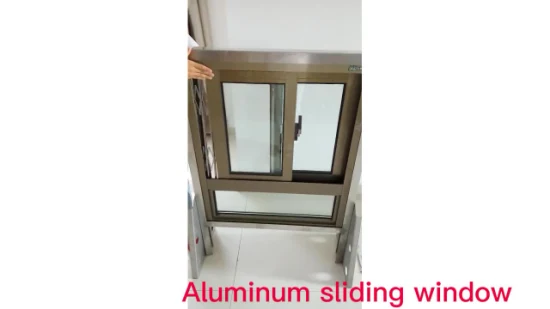 Aluminium-Schiebefenstertür zum Verkauf Schiebefenster Aluminium-Glas-Schiebefenster Aluminiumlegierungs-Lamellen-Edelstahl-Schaukel