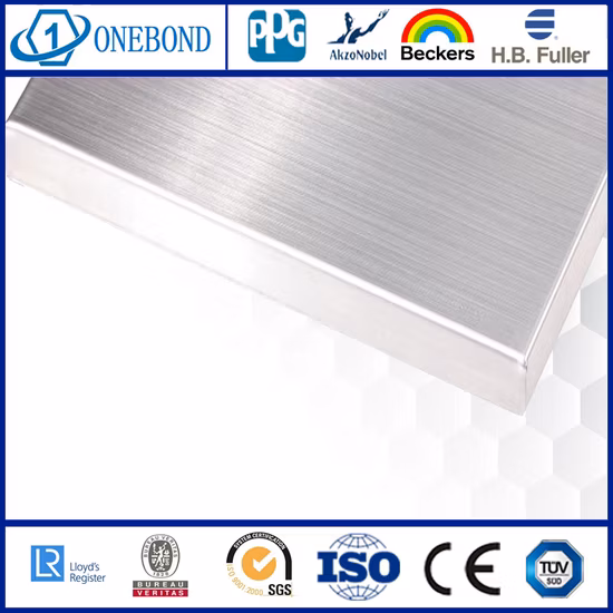 Aluminiumwabenplatte mit PVC, HPL, FRP, PVDF, eloxiert zur Dekoration